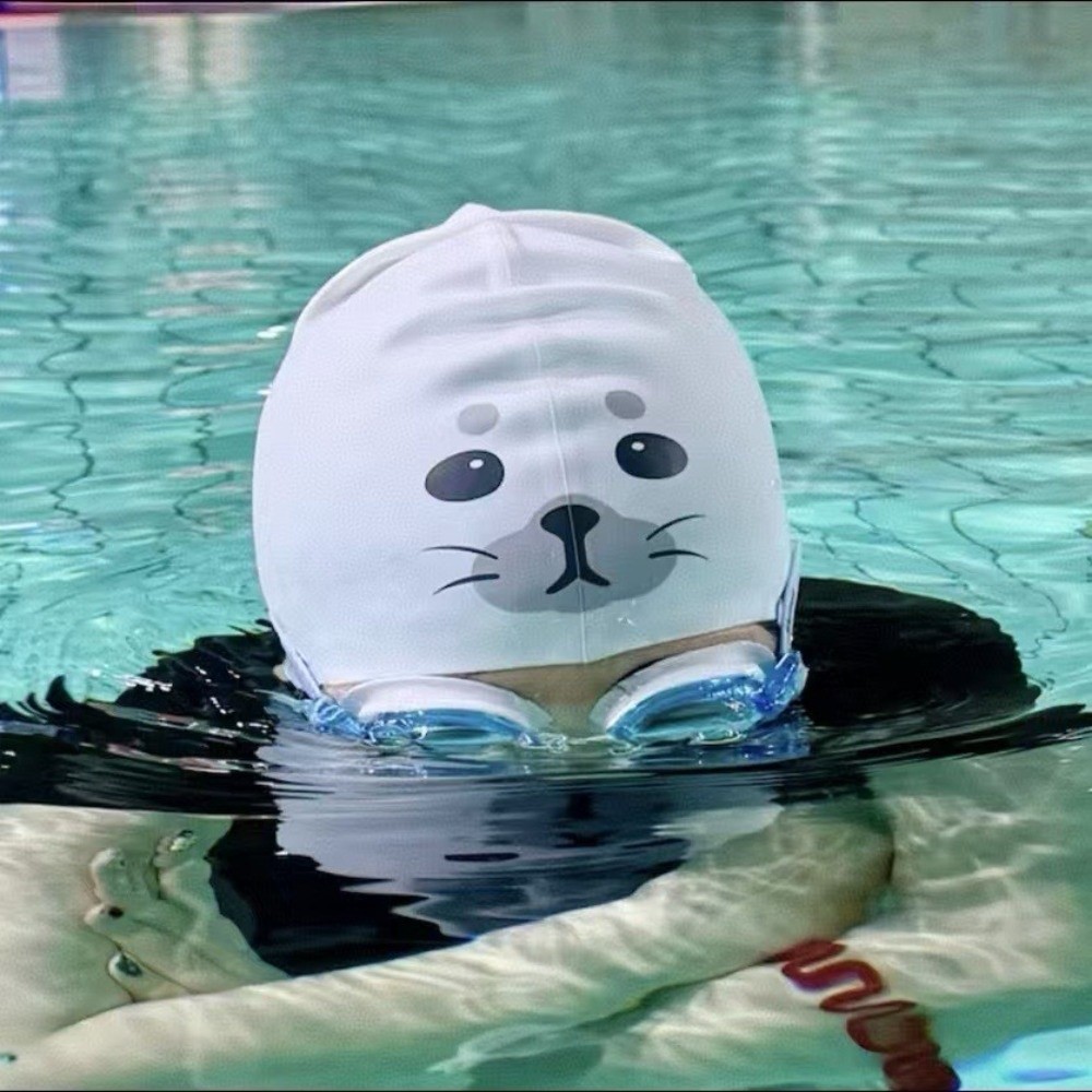 Swim Hat Silicone - 귀여운 방수 실리콘 수영 모자 빠른