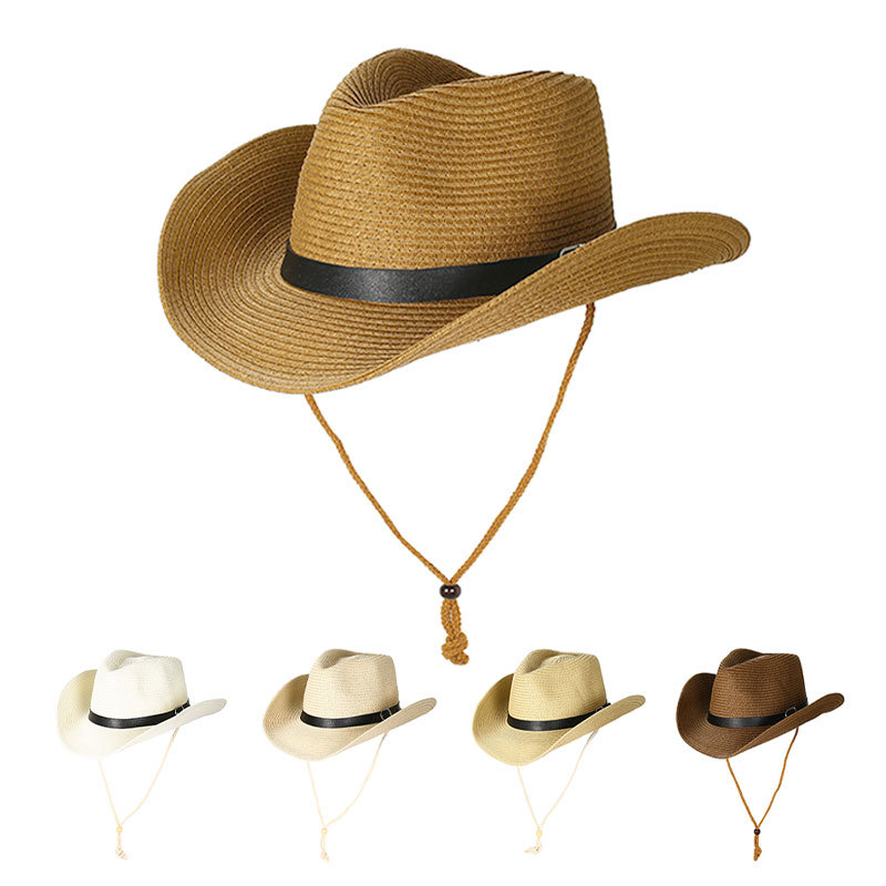 뜨거운 판매 봄 서부 카우보이 모자 밀짚 모자 자외선  - Cowboy Hat Straw 리뷰 및 가격
