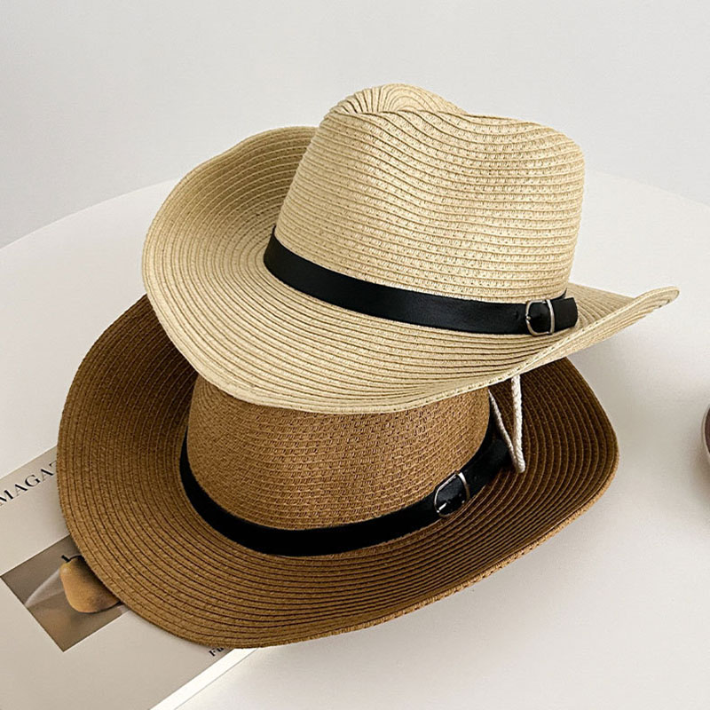 뜨거운 판매 봄 서부 카우보이 모자 밀짚 모자 자외선  - Cowboy Hat Straw 리뷰 및 가격