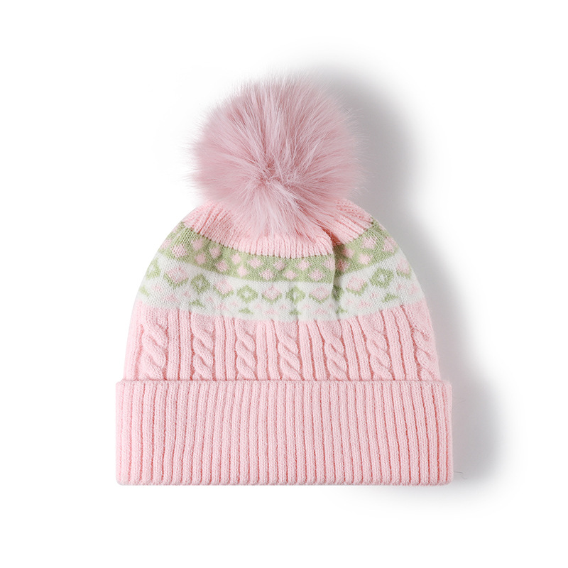 여성용 이중 안감 페어 아일 케이블 니트 비니, 인조  - Beanie Cuffed Knit 리뷰 및 가격