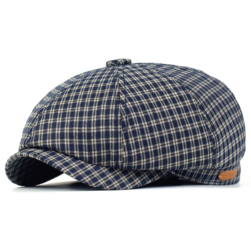 봄 여름 격자 무늬 뉴스 보이 모자 Peaky 팔각형  - Dad Hat Cotton 리뷰 및 가격