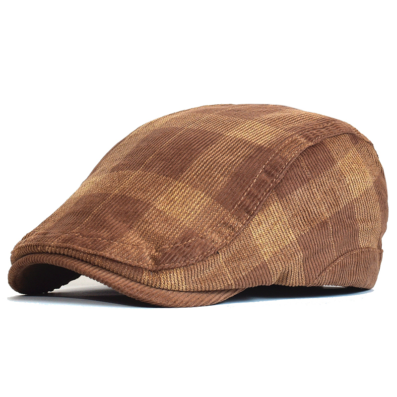 겨울 빈티지 격자 무늬 두꺼운 베레모 모자 코듀로이 N - Dad Hat Cotton 리뷰 및 가격