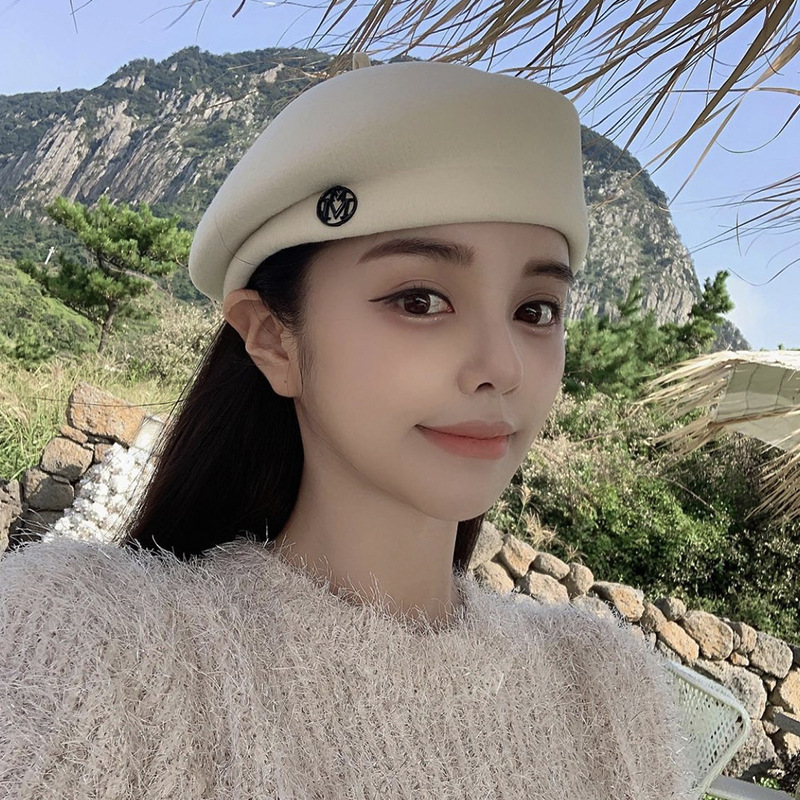 여성용 화이트 울 베레모 - 클래식 영국 프랑스 빈티지 - Beret French Wool 리뷰 및 가격