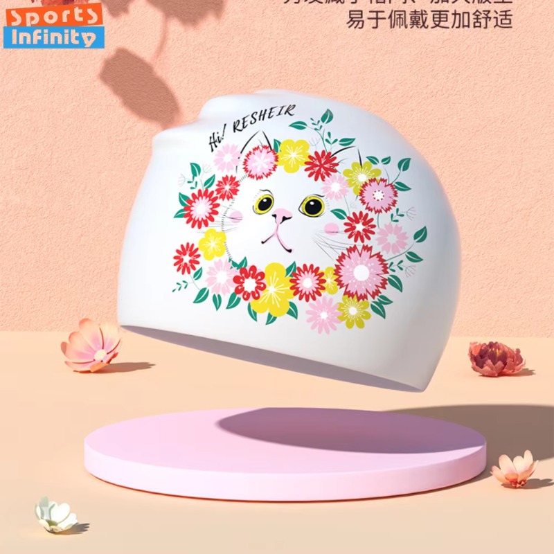 실리콘 수영 모자 방수 귀여운 프린트 여성용 오버사이즈 - Swim Hat Silicone 리뷰 및 가격